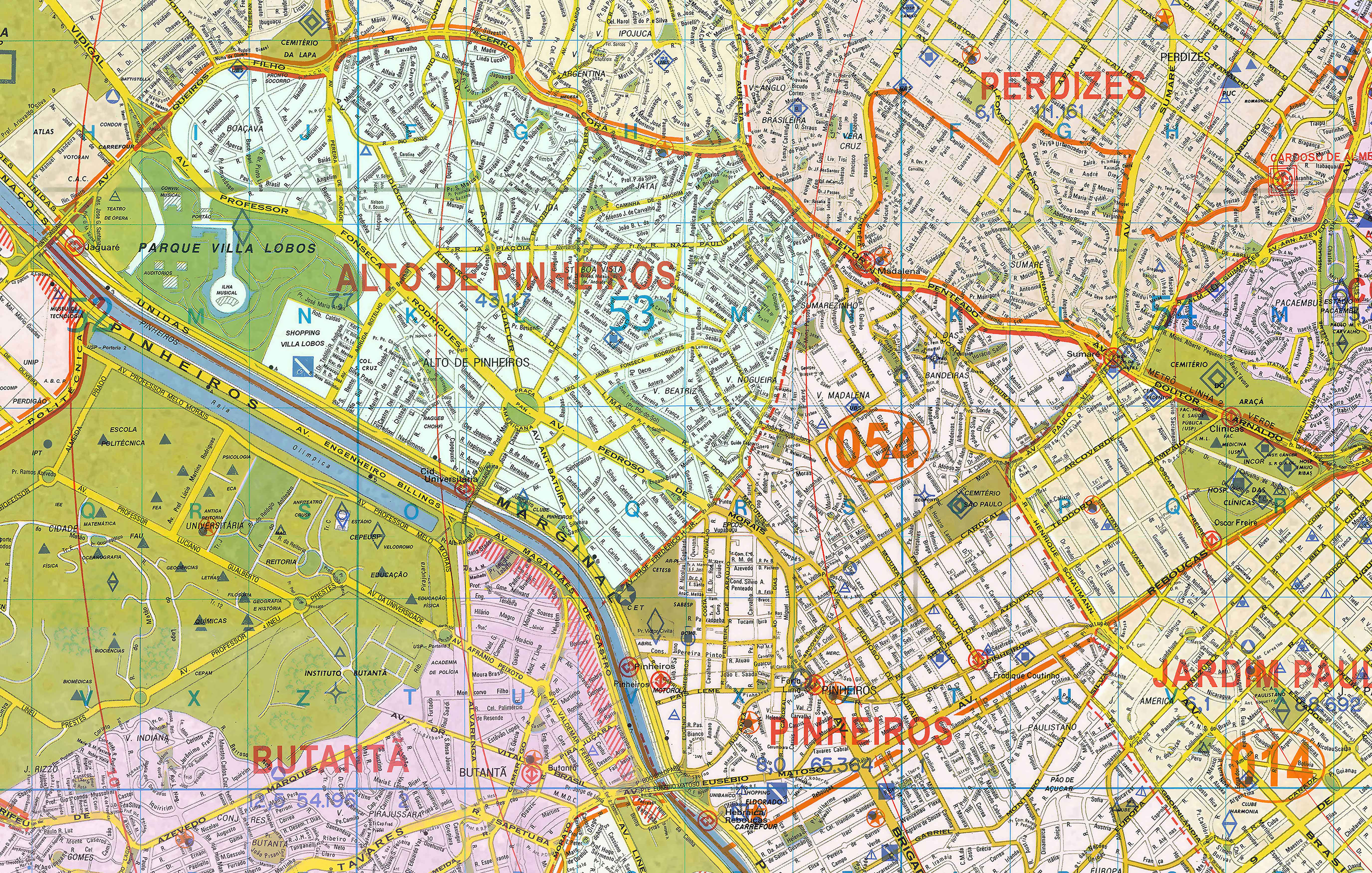 Ref.  899  Planta Marketing da Cidade de São Paulo - Formato: 2.40x2.20m
