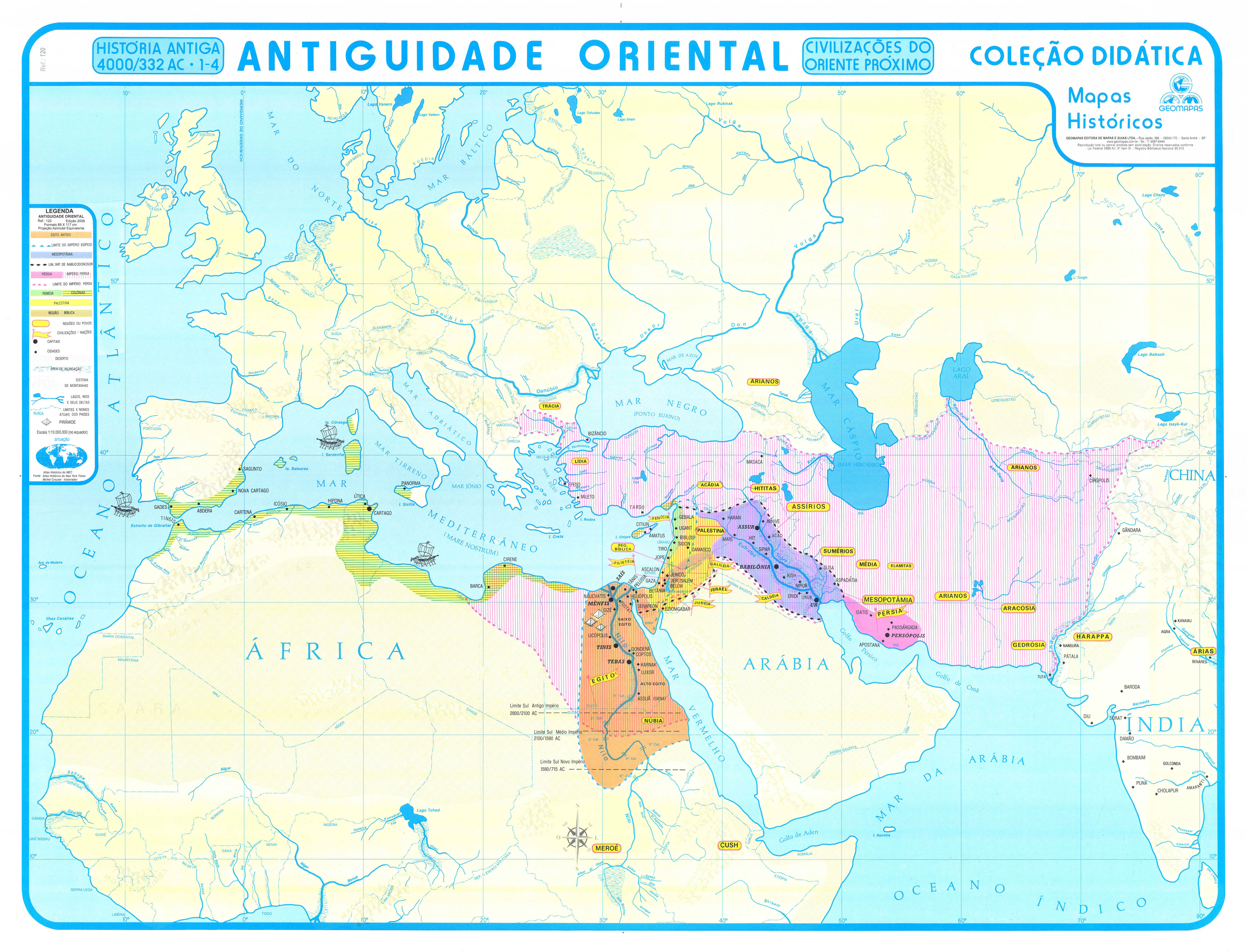 Ref. 120  Mapa da Antiguidade Oriental - Formato 1,20x0,90m