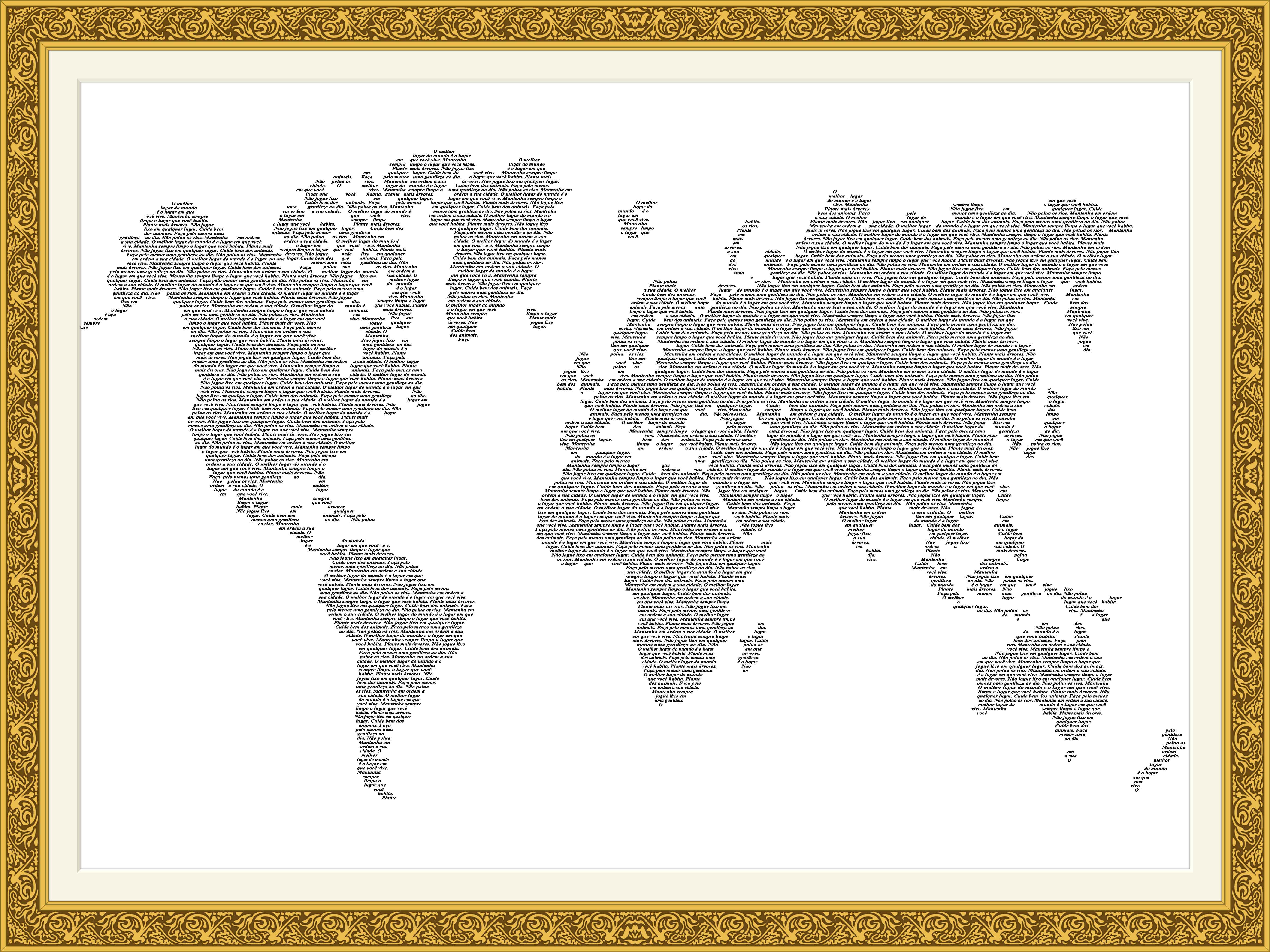 Ref. 153 Mapa-Múndi Letters - Formato 1.20x0.90m