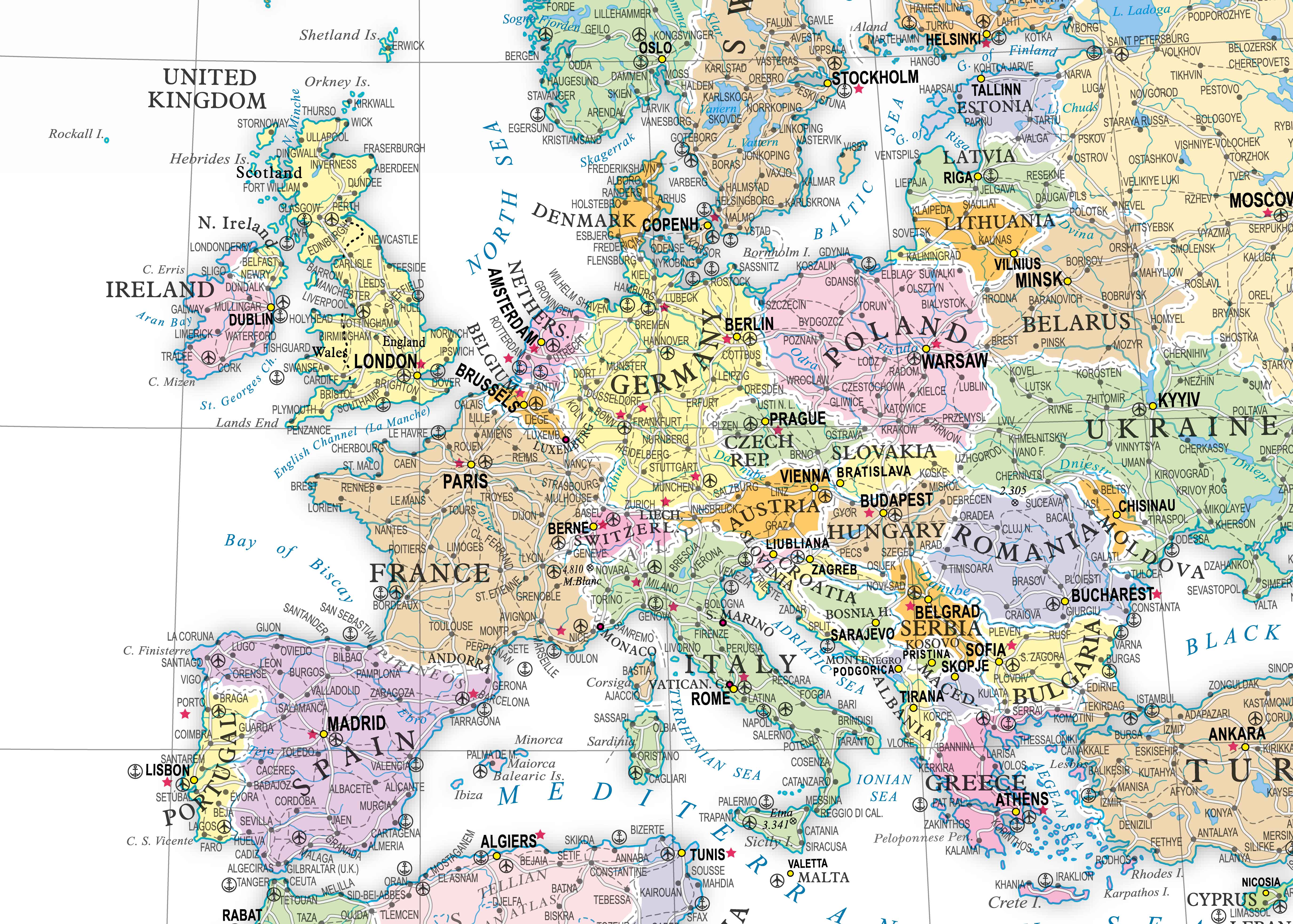 Ref. 162 Mapa-Múndi The World White - Formato 1.20x0.90m