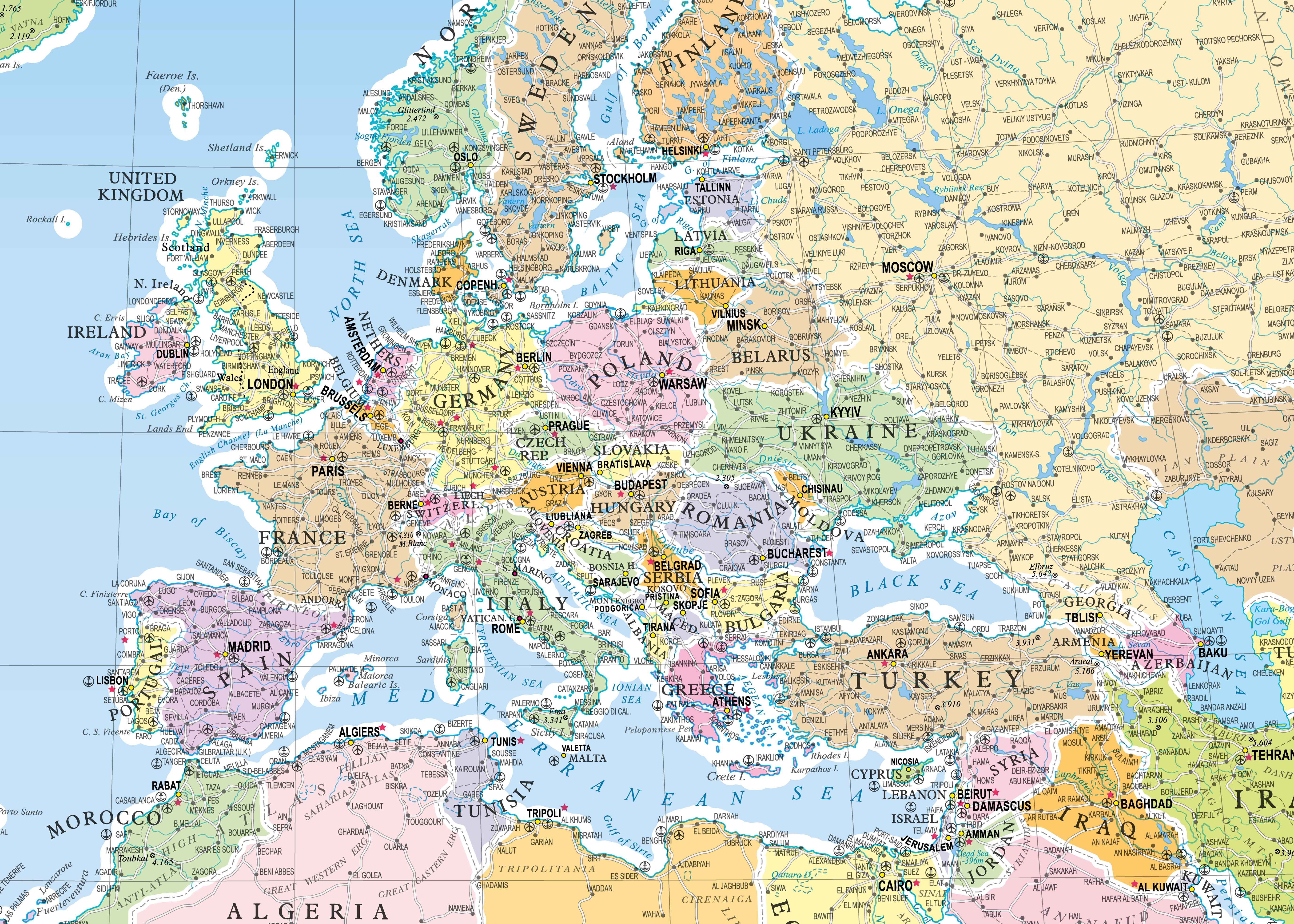 Ref. 168  Mapa-Múndi The World Blue - Formato 1.20x0.90m