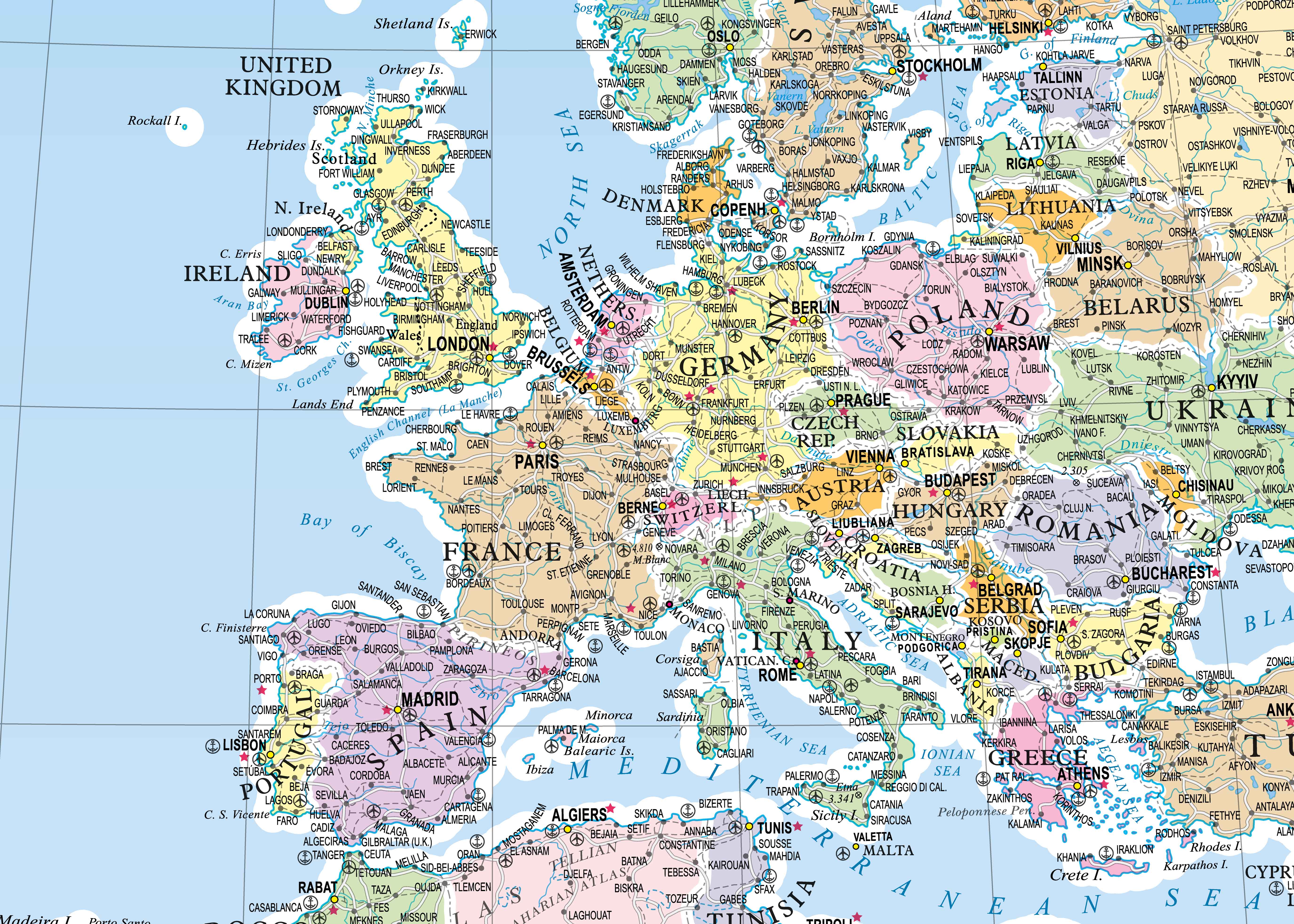 Ref. 169  Mapa-Múndi The World Blue - Formato 1.60x1.20m