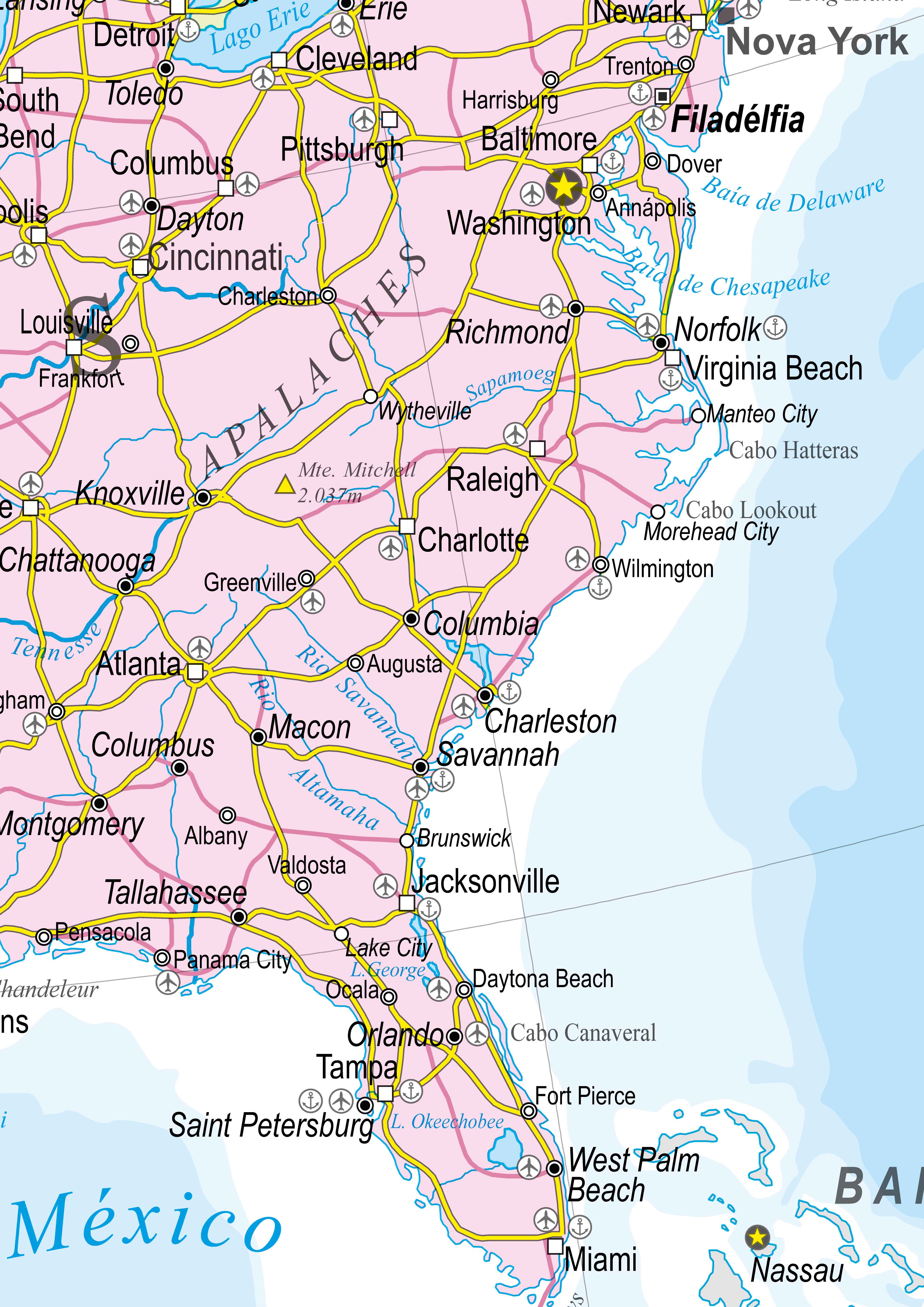 Ref. 210  Mapa da América do Norte - Formato: 1.60x1.20m