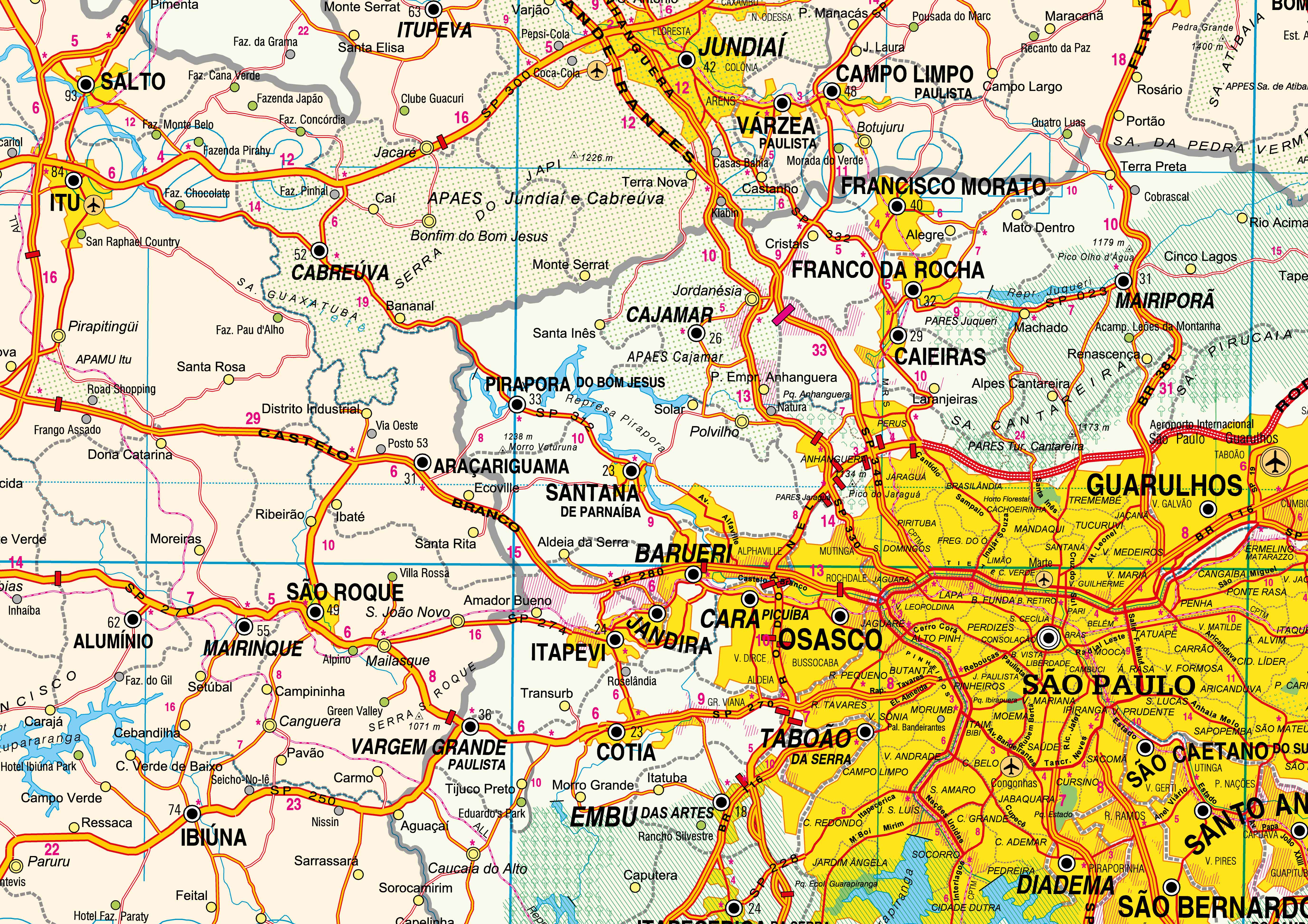 Ref. 661  Mapa da Macro São Paulo - Formato 1.60x1.20m